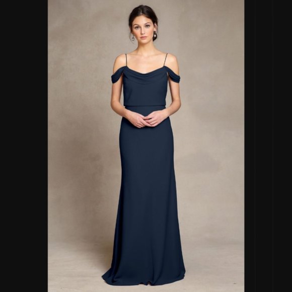 BHLDN Jenny Yoo Sabine Navy - Picture 1 of 5